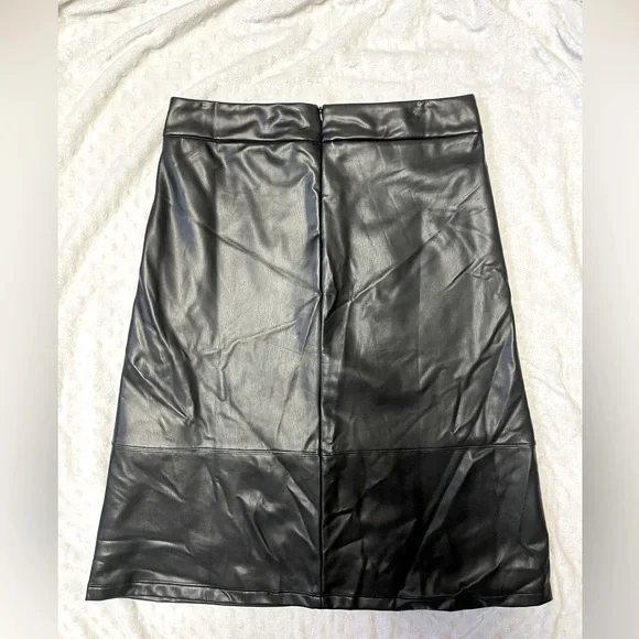 SCULPT*HER by NYDJ Faux Leather A Line Skirt - Picture 13 of 15